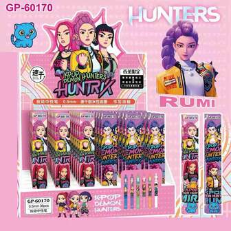 1 st het koreansk anime pojkgrupp tjejgrupp tecknad anime perifert läromedel, High Beauty kulspetspenna blindbox i olika stilar, koreansk anime tjejgrupp tema läromedel, High Beauty söt tjejgrupp blindbox, neutral penna kreativ tecknad tjejgrupp blindbox