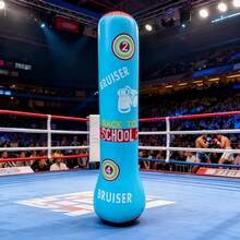 1 pieza Nuevo columna de boxeo inflable, bolsa de boxeo inflable de PVC reforzada, bolsa de boxeo inflable vertical, columna inflable para fitness de boxeo, columna de boxeo, bolsa de boxeo - Multicolor - Ver 5