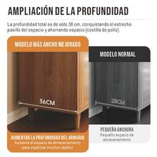 Mueble Cocina Moderno Con Cajones Y Amplio Almacenaje - Marrón - Ver 8