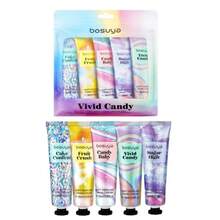 5pcs Gift Set Of Hand Cream, Gift Set, Fruits Plant Fragrance Hand Cream,Moisturizing Hand Cream Travel Size Mother's Day Gift Set For Dry Cracked Hands,Mini Hand Lotion Christmas Gifts Set,Hydrating Hand Care Cream For Men & Women,Mother's Day Gift,Gifts For Her , Festive Gifts - Mauve Purple - View 10