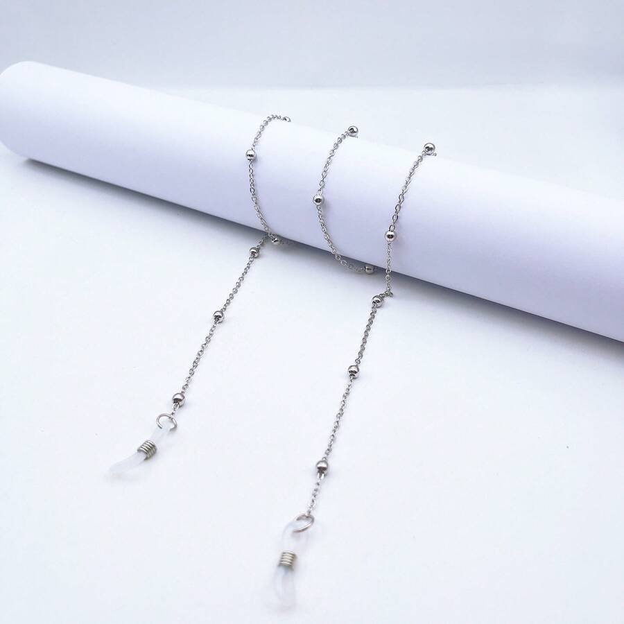 Delicate Eyeglass Cord, Colorful Fashion Safety Chain/New - 銀色 - 查看 1