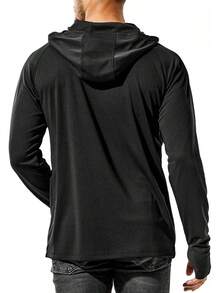 Men's UPF 50+ Hoodie Long Sleeve SPF Fishing Hiking Running Thumbhole Hooded Quick Dry Lightweight Outdoor Activewear - Xám/Trắng/Xanh da trời - Xem 7