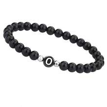 Letter Detail Beaded Bracelet - Black - View 17