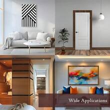 1 Roll Faux Wood Grain Waterproof Vinyl Peel And Stick Decorative Trim, Self-Adhesive Thin Edging Strips For Door Frames, Baseboards, Home Decor Renovation, Easy To Apply And Durable, Removable, Ideal For Living Room And Bedroom Corners - Multicolor - View 12