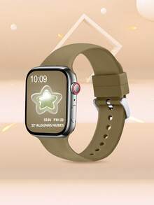 Women's And Men's Fashion Sporty Soft Comfortable Breathable Monochrome Solid Silicone Bowknot Watch Band For Apple Watch 38mm 40mm 41mm 45mm 44mm 42mm 46mm 49mm, Universal Casual Wristband, Bracelet, Party Valentine's Day New Year Festival Gift, Compatible With Apple Watch Ultra Series 10/9/8/7/6/5/SE/4/3/2/1 Replacement Strap Accessory