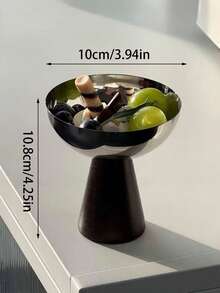 一套甜点盘、蔬菜碗、不锈钢冰淇淋杯、托盘、下午茶布丁杯、可爱餐盘、托盘、烛台 - 銀色 - 查看 17