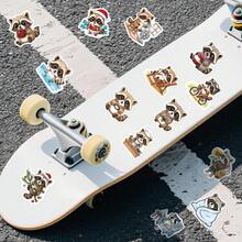 56pcs/Set Animal Stickers, Raccoon Pattern Sticker Pack, Creative Decals For Festivals Cheering And Party, Decorative DIY Gifts, Artistic Stickers For Diary, Laptop, Notebook, Water Bottle, Phone Case, Aesthetics Stickers For Teens Adults, School Supplies - Multicolor - View 9