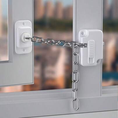 1/2 piezas Cerrojo de para ventanas sin taladro, dispositivo de de metal y plástico anti-caída para puertas y ventanas corredizas, dispositivo de para edificios de gran altura, cerradura para puerta de refrigerador y gabinete