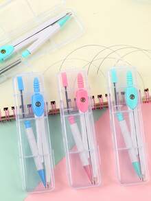 3pcs Colorful Metal Compass Drawing Tools Set With Replacement Lead, Back To School Gift