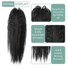 Women's Voluminous Fountain Curly Ponytail Wig - Claw Clip Waterfall Half-Up High Ponytail For Thickening Hair - Multicolor - View 6