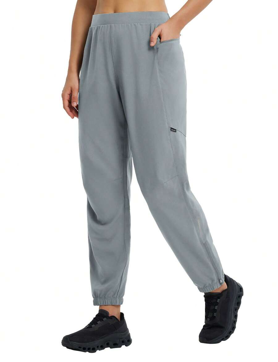 baleaf Women's Athletic Pants Quick Dry Joggers Water Resistant Lightweight Cycling Hiking Ankle Zipper Pockets UPF 50+ - 深灰色18-0000TPG - 查看 1