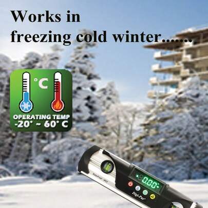 DWL280PRO Waterproof IP67 Digital Torpedo Level And Protractor, Magnet, LED Bright Display, 9 Inch,Black/Silver