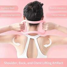 5件套女士普拉提瑜伽健身器材套装，包括带手柄的阻力带、大腿训练器、腿部健身带、阻力带，家用健身套装 - 粉色 - 查看 3