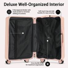 Vali xách tay 20 inch có ngăn đựng cốc và cổng USB, hành lý được TSA chấp thuận, vali du lịch chất liệu PC nhẹ với bánh xe xoay 360° (14-20-24 inch màu đen, 14-20-24 inch) Vali kéo Vali xoay Hành lý du lịch Vali cứng Vali xách tay có bánh xe Đồ dùng du lịch cần thiết cho nam nữ Cho kỳ nghỉ Cho công tác Dung tích lớn Đồ dùng du lịch Phụ kiện du lịch Túi đựng đồ du lịch Đồ dùng du lịch - Hồng - Xem 8