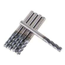 5PCS 3/16 Inch 4 Flute Helix Carbide End Mill Fit For Machining Flat Surfaces Steps Grooves Formed Surfaces And Cutting Workpieces On Milling Machines - Silver - View 7