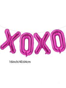 Red XOXO Balloons Pink XOXO Balloons Valentines Day Decorations For For Valentines Day Bridal Shower Wedding Romantic Special Night Party Supplies Decorations - Multicolor - View 9