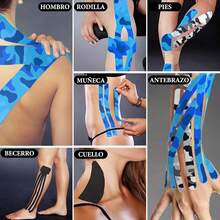 3 Rollos-Cinta Kinesiología, Cinta Respirable Deportiva, Vendaje Neuromuscular Sin Cortar, Multicolor, Impermeable, sin Látex - para Músculos & Articulaciones, Rodillas, Hombros, Codos (5cm*7cm) - Negro - Ver 6