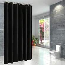 Shower Curtains - Black - View 5