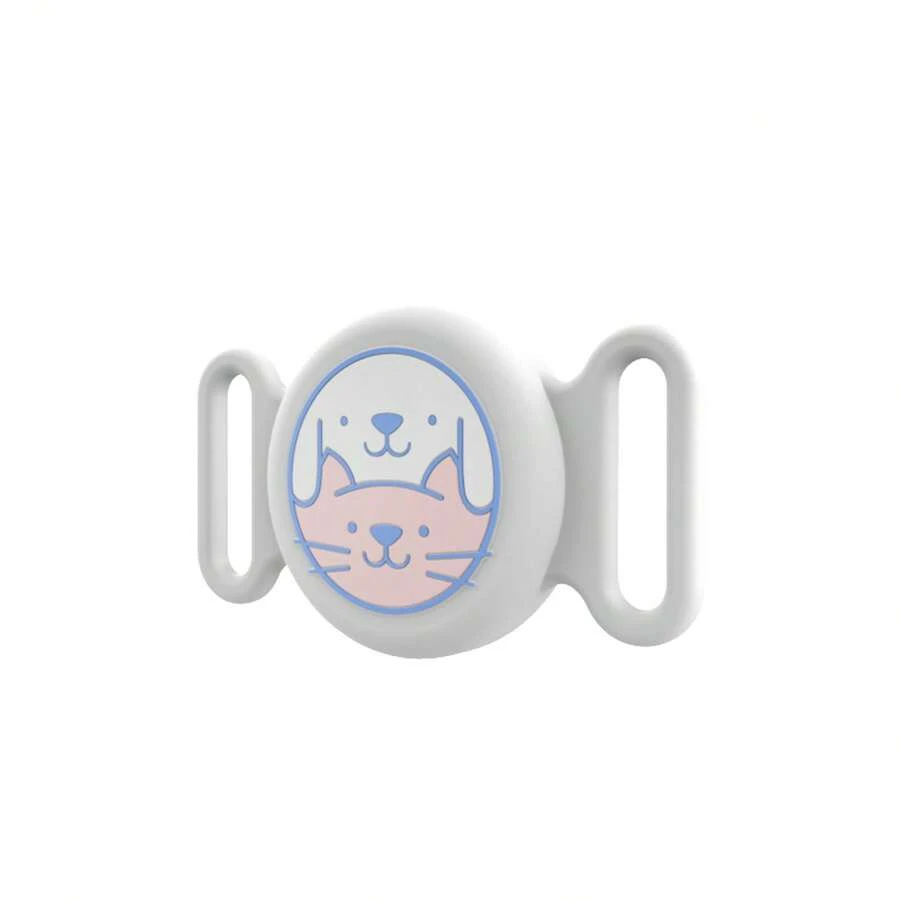 Protective Silicone Airtag Cover For Cat/Dog Collar/Tracker - Protect Pet Bag - White - View 1