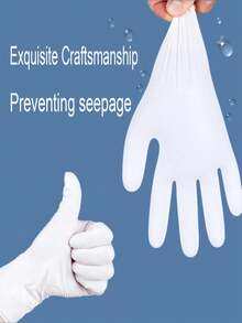 Guantes desechables de nitrilo sin polvo, talla: S, M, L, XL, guantes de limpieza doméstica duraderos, adecuados para cocina, baño, limpieza, manipulación de alimentos, tatuaje, belleza, tinte para el cabello, mascotas, salones, suministros de limpieza, electrodomésticos pequeños (negro, blanco, rosa claro) (sin caja de embalaje) - Multicolor - Ver 6