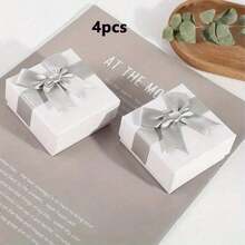 6/4Pcs/1pc, Korean Style Bow Style Jewelry Box Gift BoxNecklace Stud Bangle Jewelry Jewelry Packaging BoxJewelry Box Ring Box, Cheapest Items Available, SmallBusiness Supplies, Packaging Box, WeddingDecorations, Wedding, Gift Box, Wedding Stuff, Wedding Favors For Guest, Gift Boxes Back To School - Multicolor - View 16