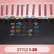 Herramientas de pétalos de flores para pintura de puntos 40 formas punteros herramienta de arte de mandala para rocas herramientas de grabado para pintar puntos 20 bolígrafos - como en la foto - Ver 5
