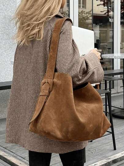 2025 New Vintage Brown Large Capacity Bucket Bag, Can Be Used As Shoulder Bag, Underarm Bag, Crossbody Bag, Business Lady Casual Daily Commute Bag, Fashion Student Handbag, Suitable For Work, Shopping And Daily Use, Bohemian Style Women Bag, Perfect For Cowgirl Rodeo And Other Occasions, Retro Women Bag, New Fashion Large Capacity Women Bag, Boho