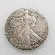 1pc Vintage Embossed Various Years American Statue Of Liberty 40mm Silver Commemorative Coin, Random Delivery - Multicolor - View 13