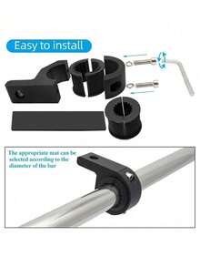 Black Motorcycle Spotlight Tube Clip Protection Bumper External Spotlight Modification Bracket Aluminum Alloy Small 69 Expansion Fixing Bracket - Multicolor - View 4