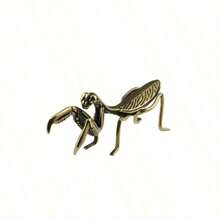 A Brass Mantis Trinket, Tea Pet Solid Copper Bronze Miniature Sculpture Copper Art Trinket - Copper - View 6