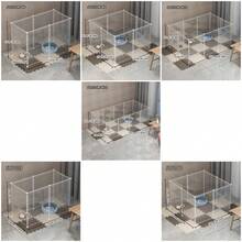 兔子围栏、狗狗围栏、带猫砂盆的室内宠物笼、猫狗笼、隔离门、围栏，可自由组合，适用于小型/中型宠物 - 彩色 - 查看 5