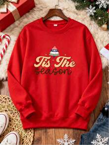 Women Plus Size Sports Sweatshirts - Red - View 3