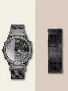 1pc Durable Build For Garmin Fenix 8/7/6/5/935 Stainless Steel Quick Release Band - Magnetic Mesh Woven Strap, 22/26mm, Durable & Breathable - Multicolor - View 12