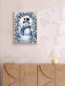 1 bức tranh đính đá DIY - Phong cảnh, Tuyết rơi, Người tuyết, Giáng sinh, Trang trí nhà cửa, Khoan đầy đủ, 11,8*15,7in/30*40cm - Nhiều màu - Xem 5