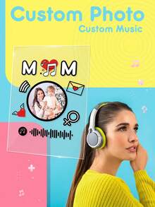 1 pieza Placa personalizada con tu foto y texto, regalo para relación a distancia, retrato personalizado en placa de acrílico, placa de foto personalizada, regalo único para ella/él, parejas, novio, novia, ideal para el Día de San Valentín, Día de la Madre, Día del Padre, cumpleaños, aniversarios, graduación, bodas, Navidad