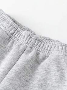 mini bala Baby Girl Infrared Fleece Jogger Pants Winter 2025, Anti-Bacterial Warm Sweatpants - Light Gray - View 6