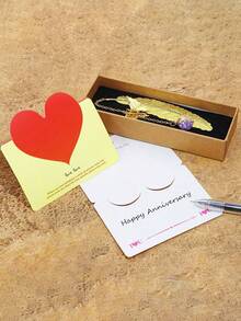 10/30/50/100张可折叠心形贺卡，适用于情人节、周年纪念日、母亲节、鲜花、生日、感谢、婚礼等场合 - 彩色 - 查看 9