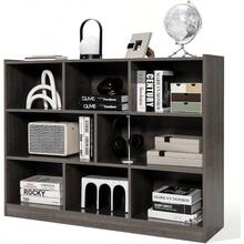 Wood Storage Cube Bookcase 3 Tier 8 Cube Open Shelf Storage Cabinet Multipurpose Bookshelf Display Shelf For Living Room Bedroom Kid's Playroom Reading Nook Grey - Grey - View 1