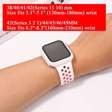 2 piezas/set Funda protectora de PC dura con protector de pantalla, marco protector resistente a los arañazos y banda de silicona deportiva compatible con la correa del de 38 mm, 40 mm, 41 mm, 42 mm, 44 mm, 45 mm, 46 mm, 49 mm para mujeres y hombres, correa deportiva suave y resistente al agua compatible con la correa del Series Ultra 11 10 9 8 7 6 5 4 3 2 1 SE