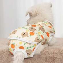 1件装宠物猫狗可重复使用尿布 - 卡通熊羊图案宠物卫生裤，适合狗狗自由活动和聚会，保持小型宠物清洁，适合马尔济斯犬、法国斗牛犬、吉娃娃等。 - 黃色 - 查看 4