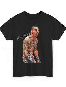 Max Holloway Vintage Shirt - Bootleg Vintage High Quality Tee MMA UFC Fighter - 黑色 - 查看 1