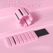 2条1磅硅胶钢制负重腕带，可作腿部、脚踝负重，隐形游泳/跑步负重装备，腕部负重