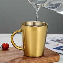 加厚304不鏽鋼杯，雙層防燙，適用於水、咖啡、飲料、茶、牛奶，易於清潔，耐用且防摔，帶手柄方便攜帶，適用於家庭、辦公室、餐廳、快餐店、自助餐廳、飲料店、野餐和戶外活動。 - 1 - 查看 17