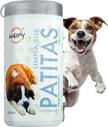 Waipy Toallitas Humedas Limpia Patitas para Mascotas| 30 Paños Húmedos Suaves| Toallitas Desinfectantes para Perros y Gatos|  para Uso Diario| Tela No Tejida - Limpia sus patitas (30u) - Ver 1