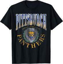 Pittsburgh Panthers Vintage Emblem 90's Black T-Shirt - màu đen - Xem 1