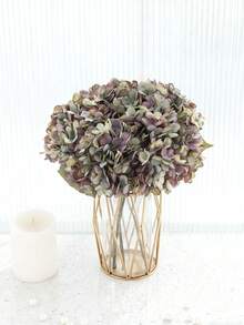 1/80束人造绣球花束，仿真花植物，房间装饰，春季装饰，仿真花，花园中心摆件，生日派对装饰，婚礼花篮，新娘捧花，家居装饰，餐厅，卧室，窗台装饰，花瓶装饰，情人节礼物 - 灰色 - 查看 6