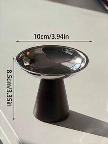 一套甜点盘、蔬菜碗、不锈钢冰淇淋杯、托盘、下午茶布丁杯、可爱餐盘、托盘、烛台 - 銀色 - 查看 15