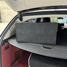 1pc Black Car Luggage Storage Box, Car Accessories. Car Portable Folding Felt Storage Box, Car Tool Storage Box, Multiple Size Options - Black - View 17