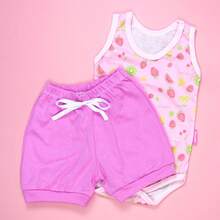 Conjunto para Bebê Regata e Shorts  Fresquinho para o Verão