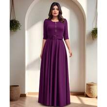 Long Dress Evangelical Fashion Casual Digital - Rosa Roja - Ver 2